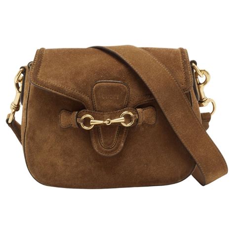 gucci suede bag brown|Gucci horsebit bag brown.